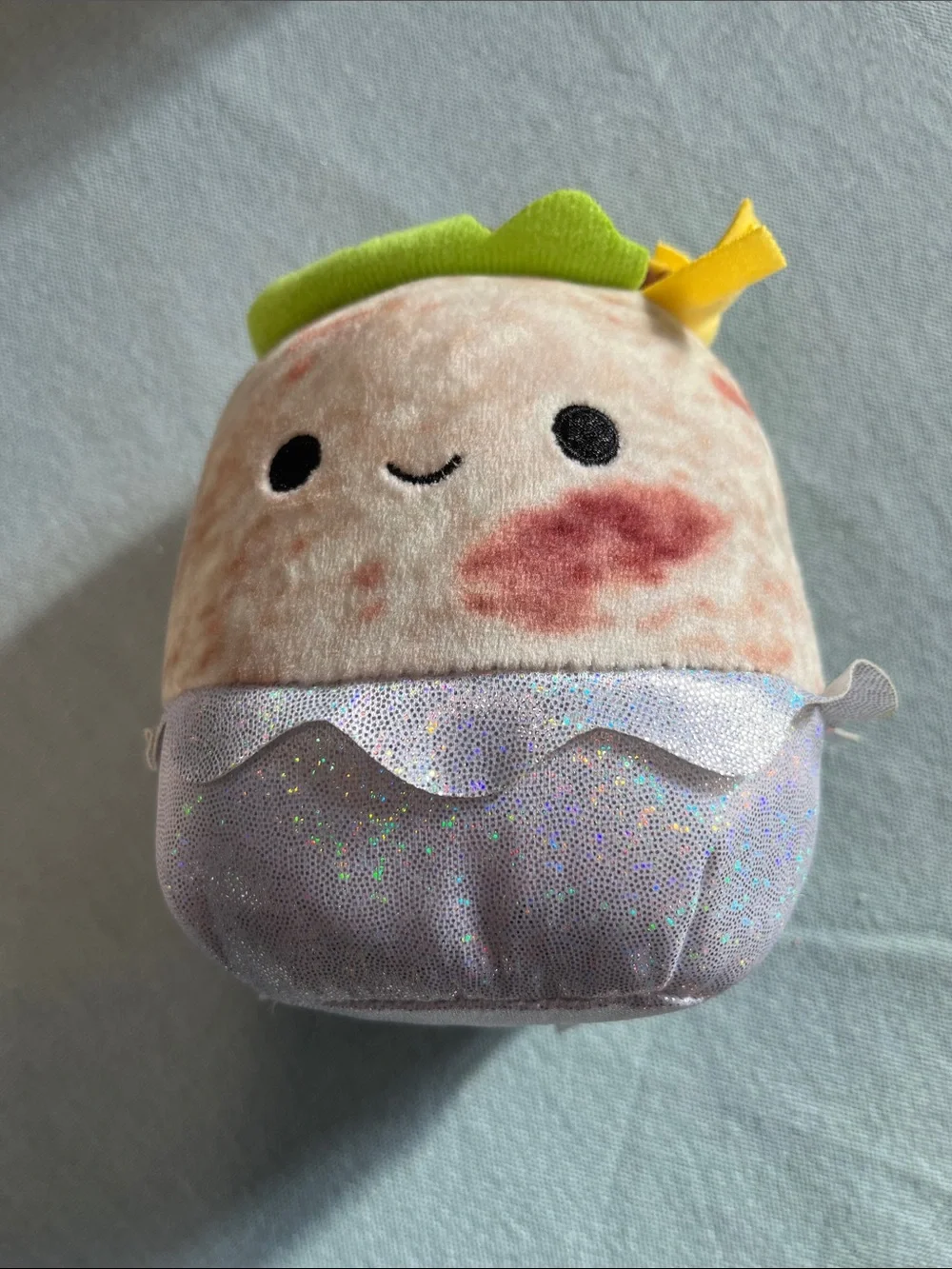 NWOT Squishmallows Plush Taco Character Pink Green Yellow Silver